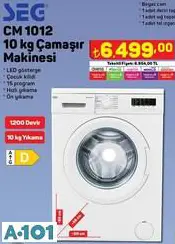 SEG 10 KG ÇAMAŞIR MAKİNESİ SEG 10 KG ÇAMAŞIR MAKİNESİ